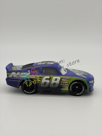 PRE-OWNED / LOOSE DISNEY PIXAR CARS 1:55 BY MATTEL - "PARKER BRAKESTON (NO 2 COLA #68)" CARS 3 PISTON CUP RACERS SERIES - NEAR MINT CONDITION