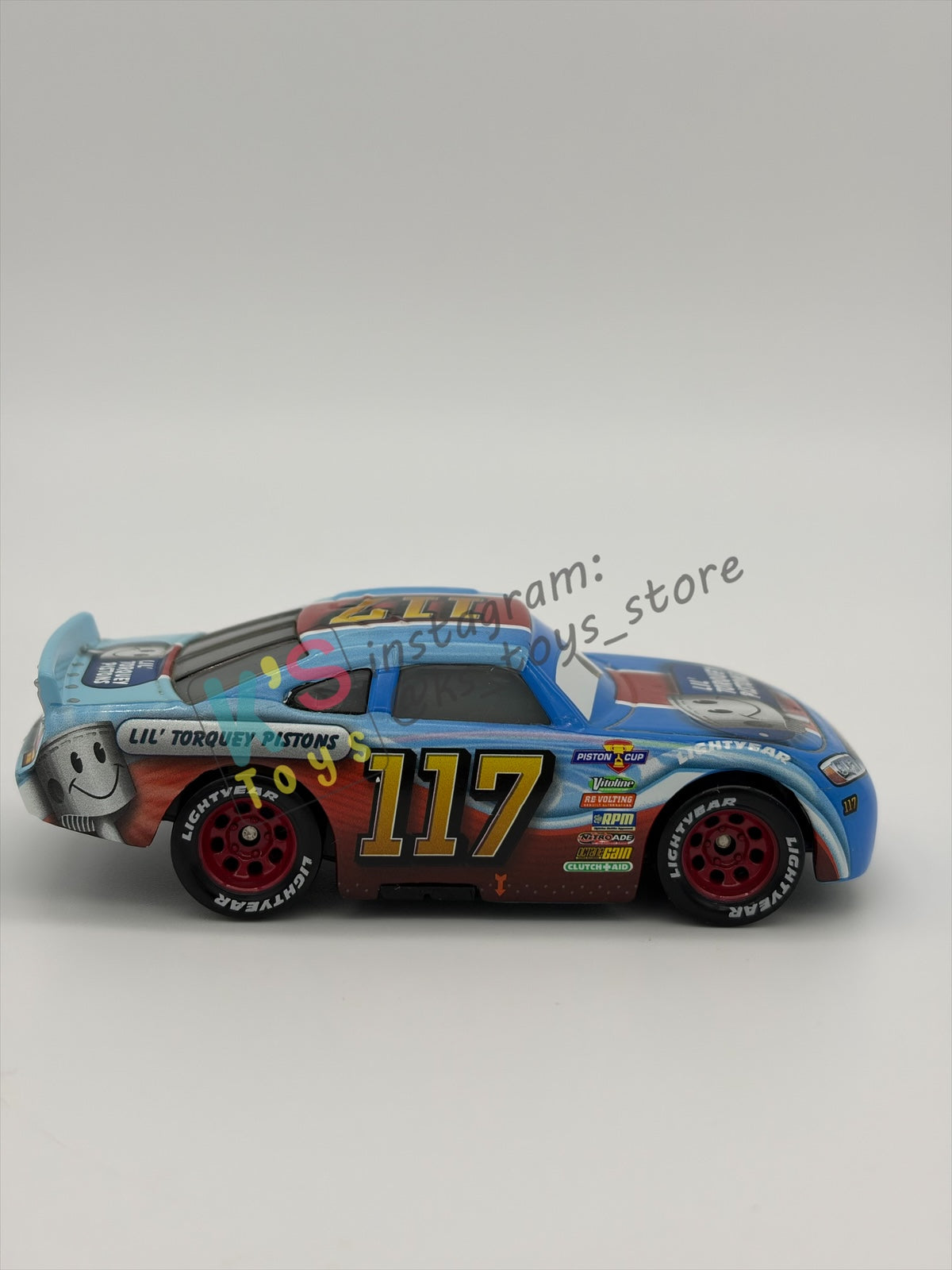 PRE-OWNED / LOOSE DISNEY PIXAR CARS - Ralph Carlow #117 Lil’s Torquey Pistons CARS 3 - NEAR MINT CONDITION