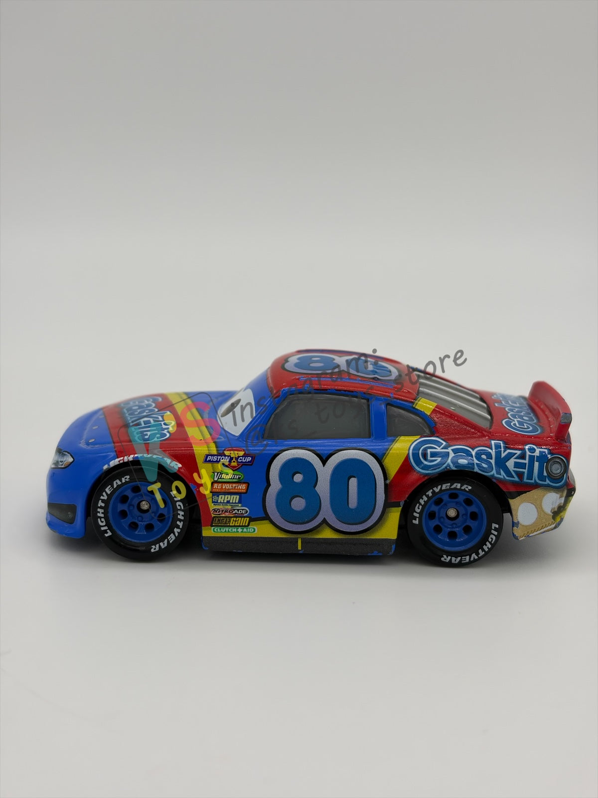 PRE-OWNED / LOOSE DISNEY PIXAR CARS 1:55 BY MATTEL - "REX REVLER" - CARS 3 PISTON CUP RACERS - GOOD CONDITION