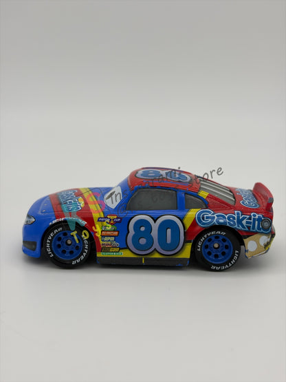 PRE-OWNED / LOOSE DISNEY PIXAR CARS 1:55 BY MATTEL - "REX REVLER" - CARS 3 PISTON CUP RACERS - GOOD CONDITION
