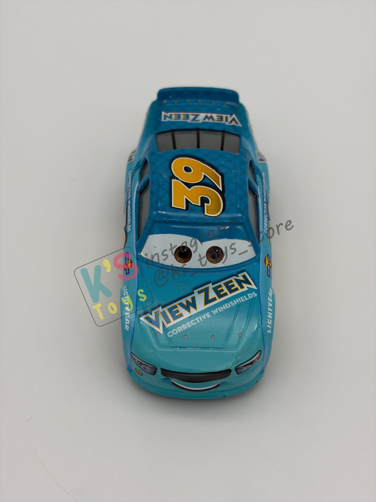 PRE-OWNED / LOOSE DISNEY PIXAR CARS - #39 VIEW ZEEN BUCK BEARINGLY CARS 3 - NEAR MINT CONDITION