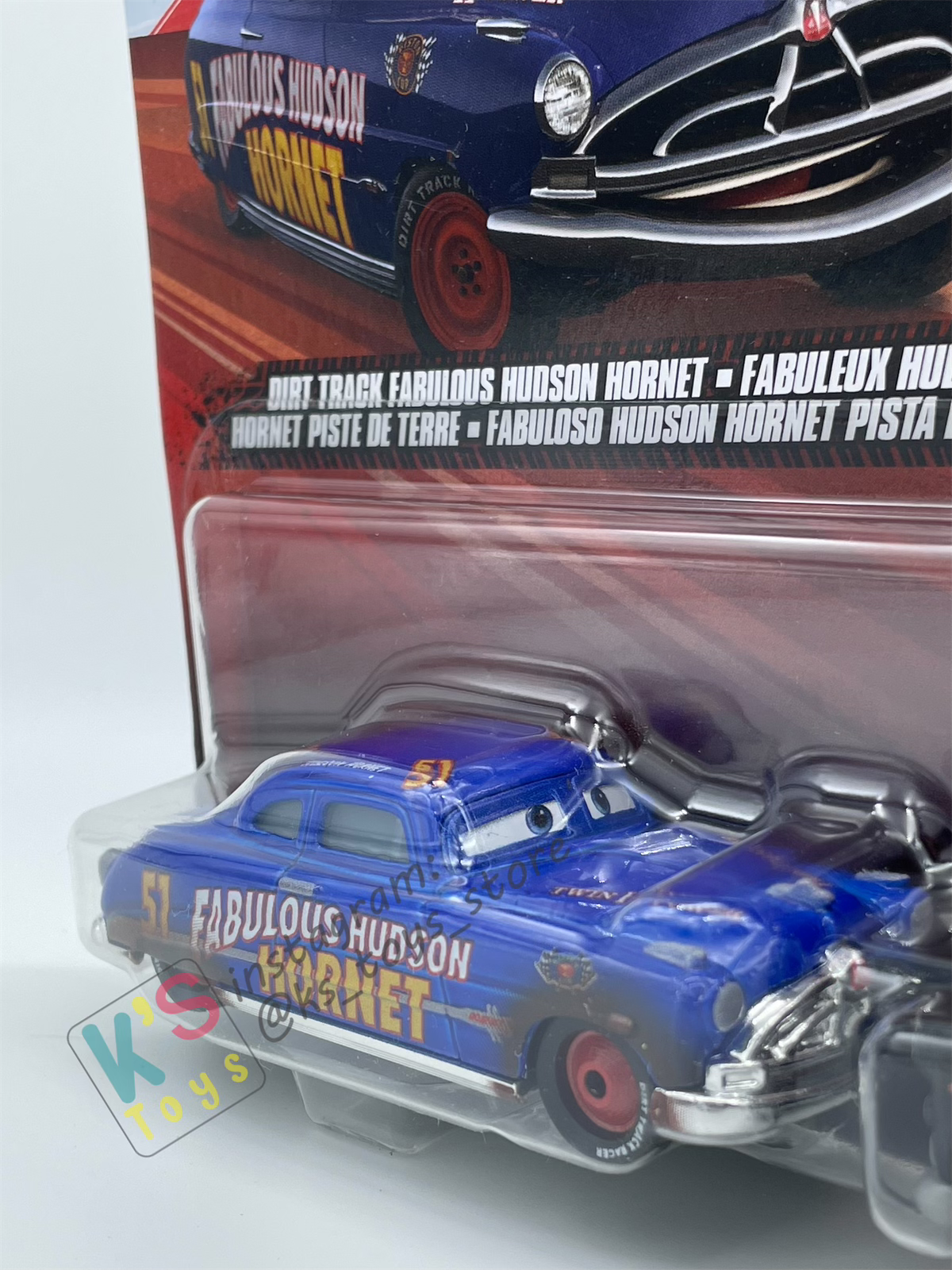 Disney Pixar Cars 1:55 by Mattel 2-Pack DIRT TRACK FABULOUS HUDSON HORNET AND CLOVIS RIDER - 2025 RELEASE - BNIP