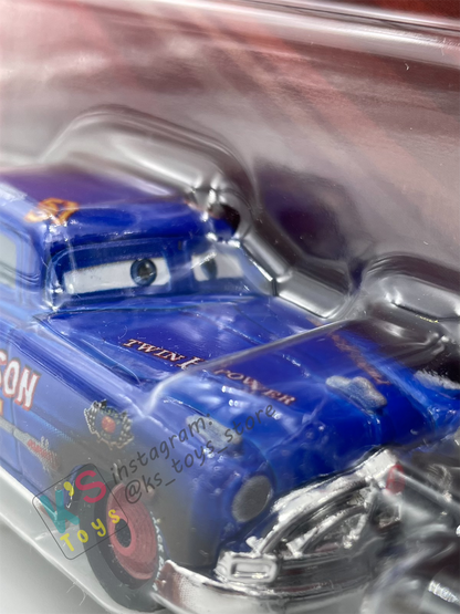Disney Pixar Cars 1:55 by Mattel 2-Pack DIRT TRACK FABULOUS HUDSON HORNET AND CLOVIS RIDER - 2025 RELEASE - BNIP