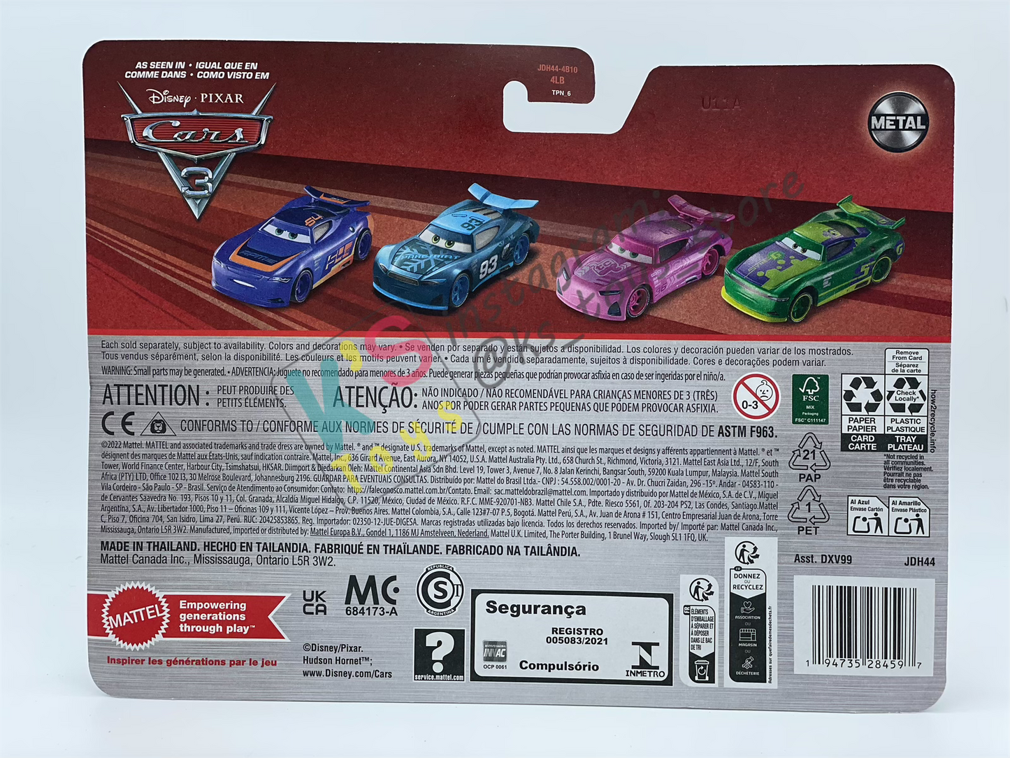 Disney Pixar Cars 1:55 by Mattel 2-Pack DIRT TRACK FABULOUS HUDSON HORNET AND CLOVIS RIDER - 2025 RELEASE - BNIP