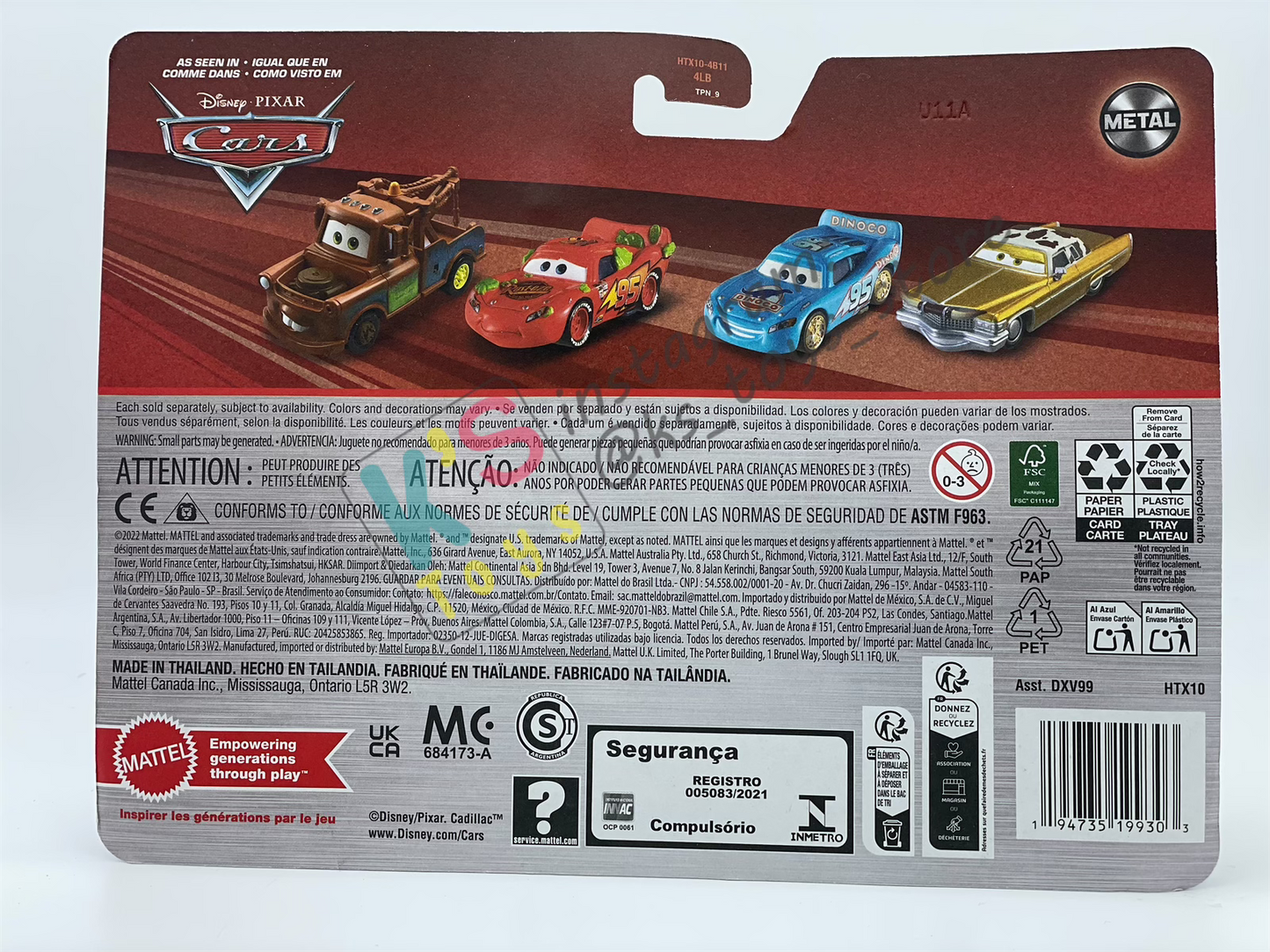 Disney Pixar Cars 1:55 by Mattel 2-Pack MATER WITH BIG HOOK AND CACTUS LIGHTNING MCQUEEN - 2025 RELEASE - BNIP