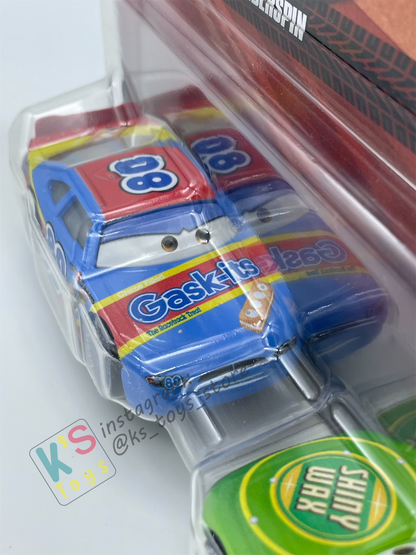Disney Pixar Cars 1:55 by Mattel 2-Pack SAGE VANDERSPIN AND DARREN LEADFOOT - 2025 RELEASE - BNIP