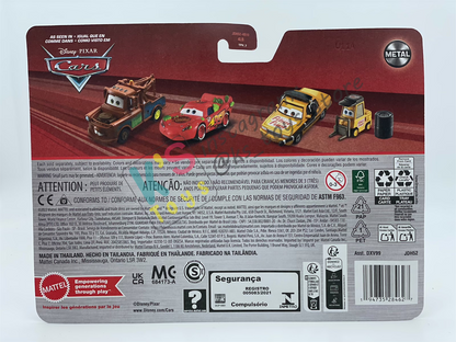 Disney Pixar Cars 1:55 by Mattel 2-Pack SAGE VANDERSPIN AND DARREN LEADFOOT - 2025 RELEASE - BNIP