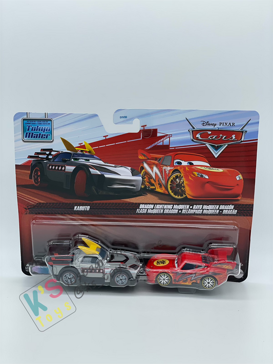 Disney Pixar Cars 1:55 by Mattel 2-Pack KABUTO AND DRAGON LIGHTNING MCQUEEN - 2025 RELEASE - BNIP