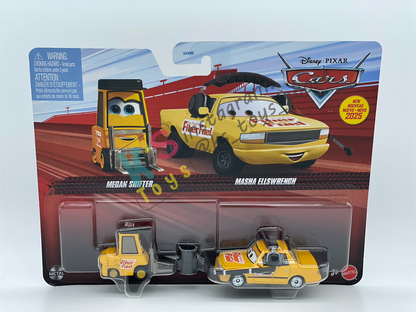 Disney Pixar Cars 1:55 by Mattel 2-Pack MEGAN SHIFTER AND MASHA ELLSWRENCH - 2025 NEW RELEASE - BNIP