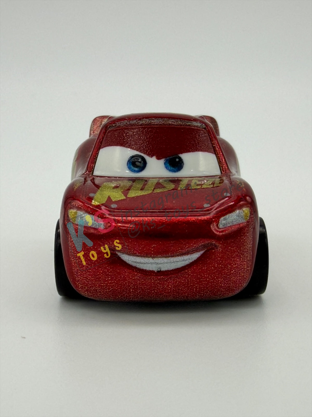 Loose Mini Racers Pixar Disney Cars, RUSTEZE RACING CENTER LIGHTNING MCQUEEN - Mint / Near Mint Condition