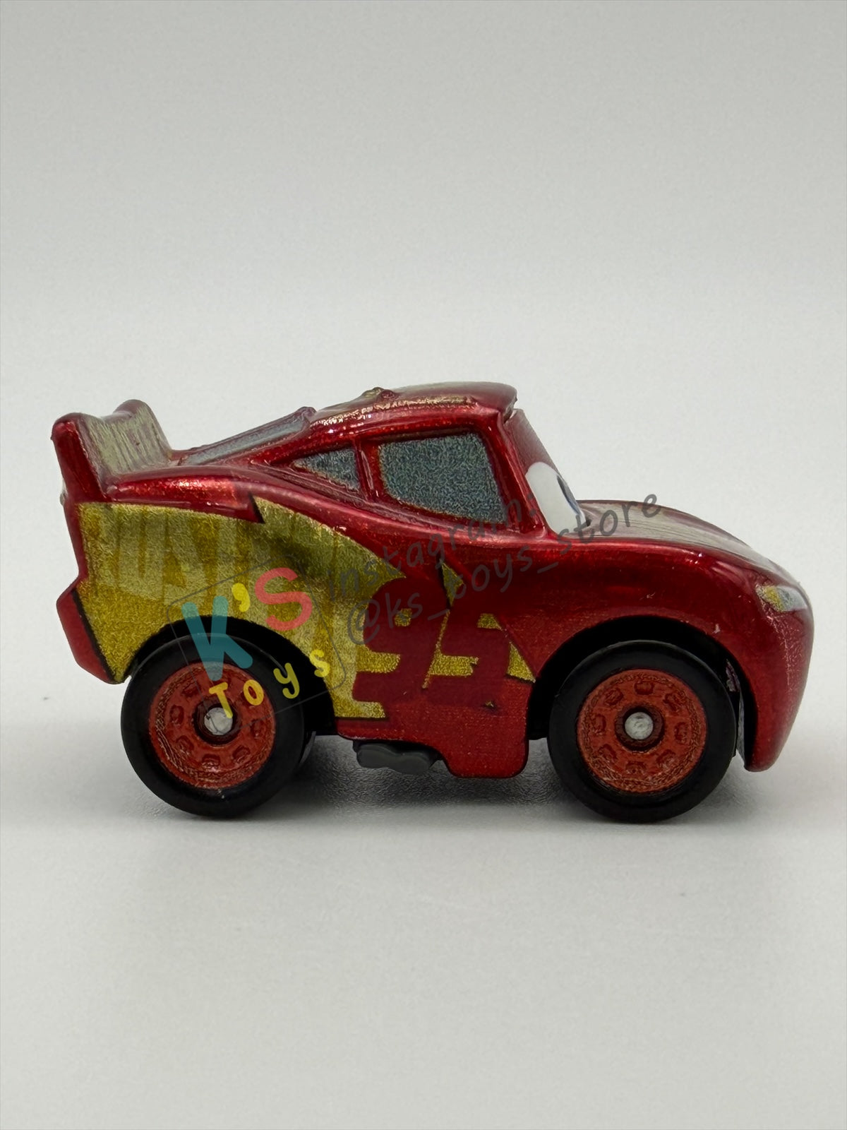 Loose Mini Racers Pixar Disney Cars, RUSTEZE RACING CENTER LIGHTNING MCQUEEN - Mint / Near Mint Condition