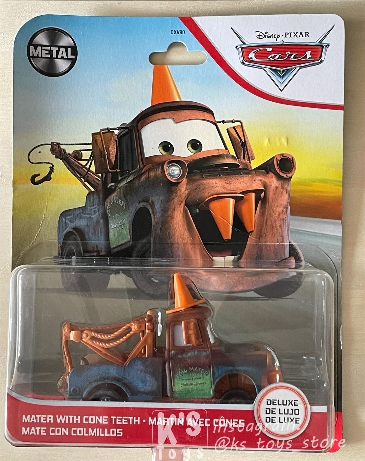 DELUXE DISNEY PIXAR CARS "MATER WITH CONE TEETH" - BNIP