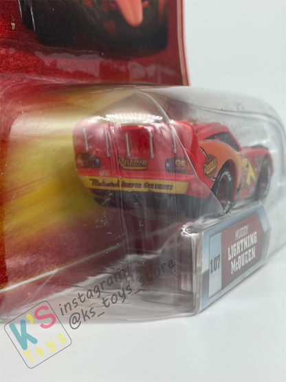 Rare Disney Pixar Cars by Mattel, Muddy Lightning McQueen - Final Lap Series - BNIP