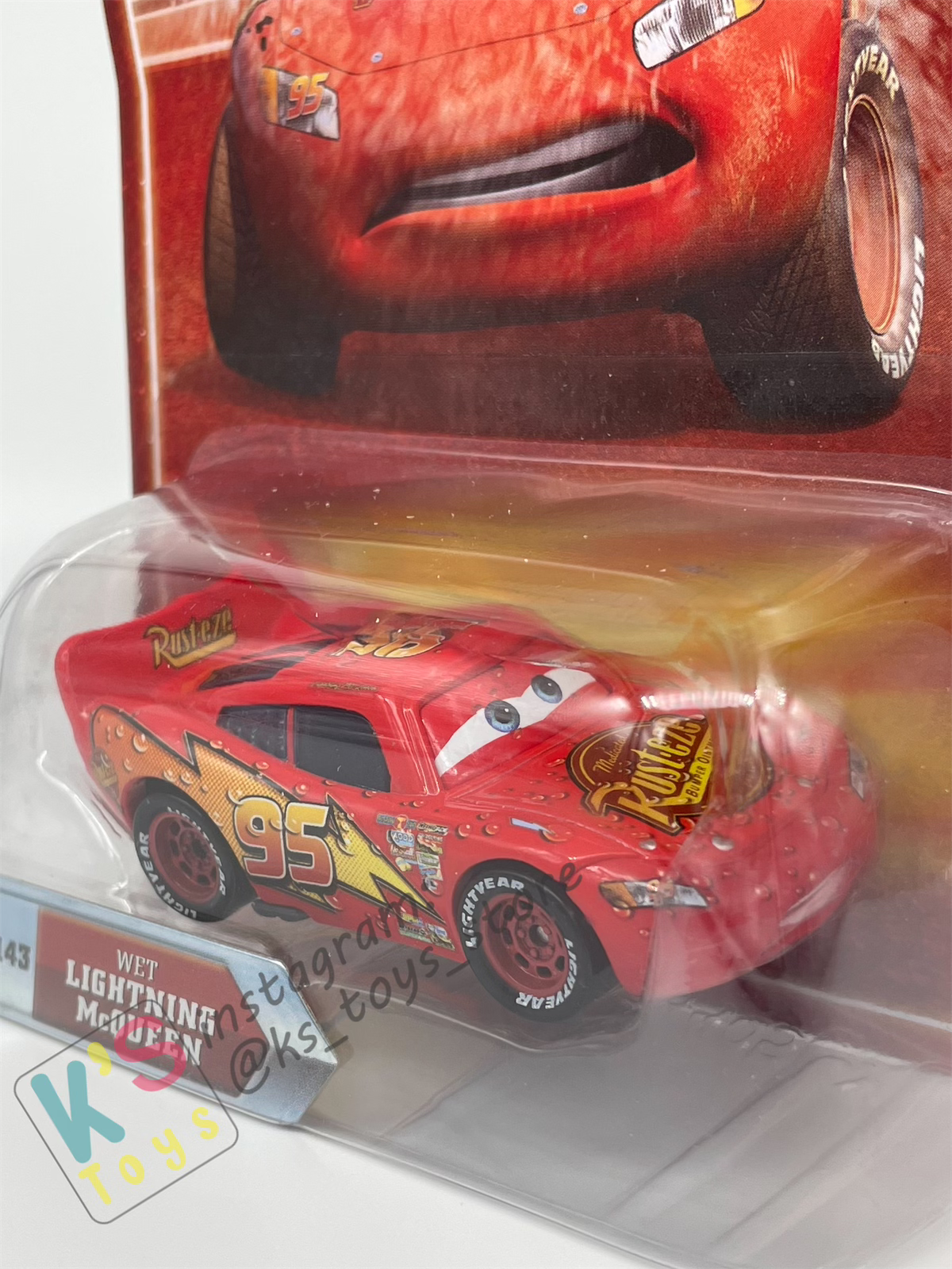 RARE DISNEY PIXAR CARS "WET LIGHTNING MCQUEEN" FINAL LAP SERIES - BNIP