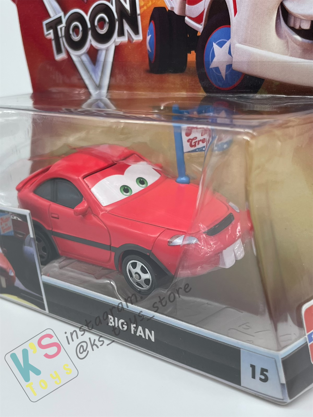 DISNEY PIXAR CARS "BIG FAN" CARS TOON SERIES - BNIP