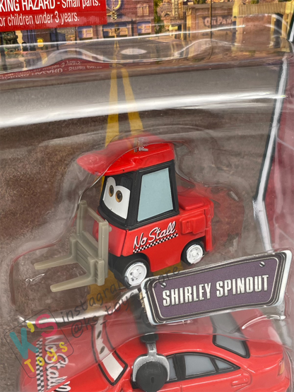 DISNEY PIXAR CARS 3 PACK TEAM NO STALL GIFT PACK "SHIRLEY SPINOUT, ROMAN DUNES, AND NO STALL"  - BNIP