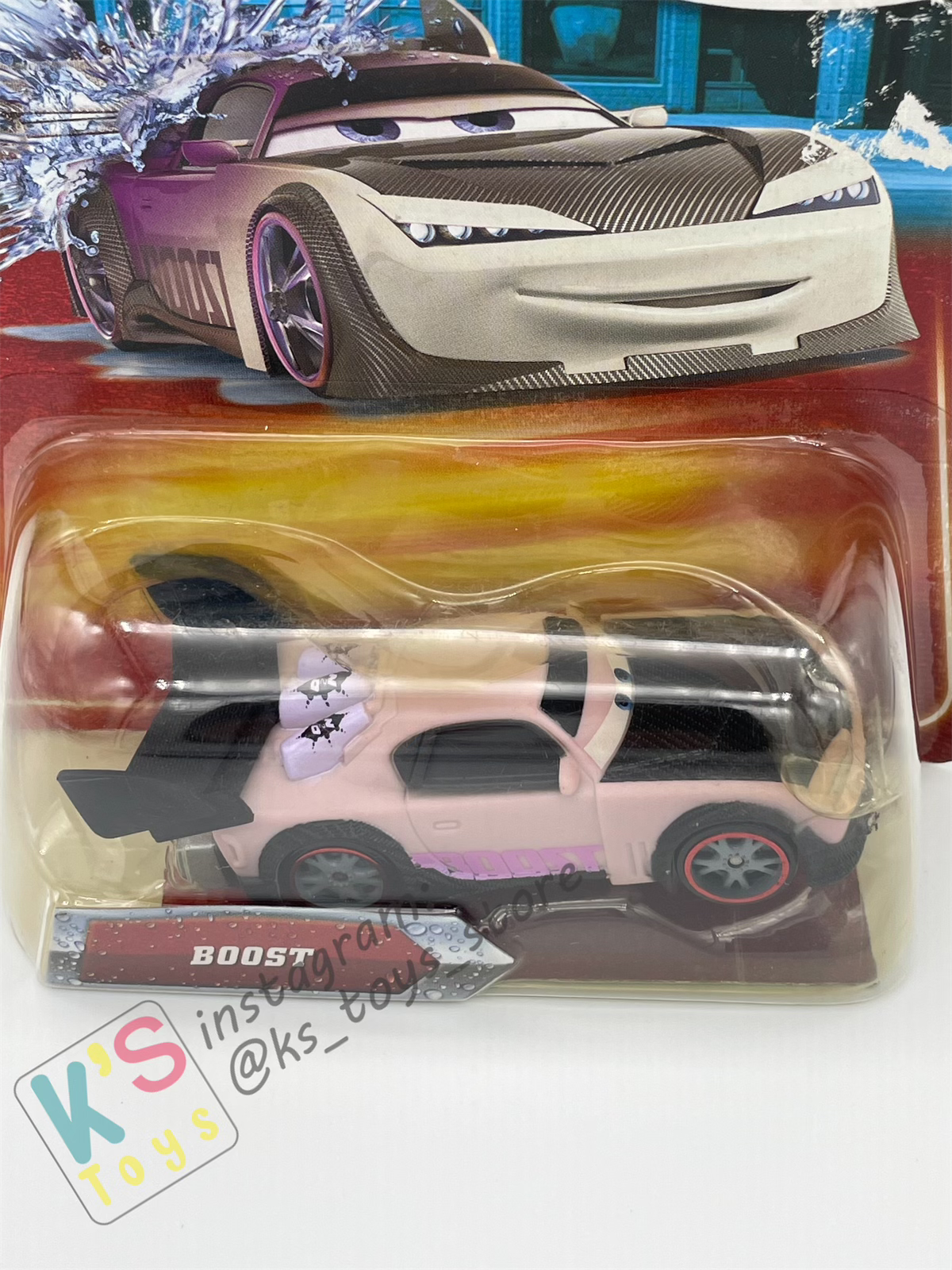 COLOR CHANGERS Disney Pixar Cars by MATTEL, BOOST (PURPLE/WHITE) - 2 PAINT JOBS IN 1 - BNIP
