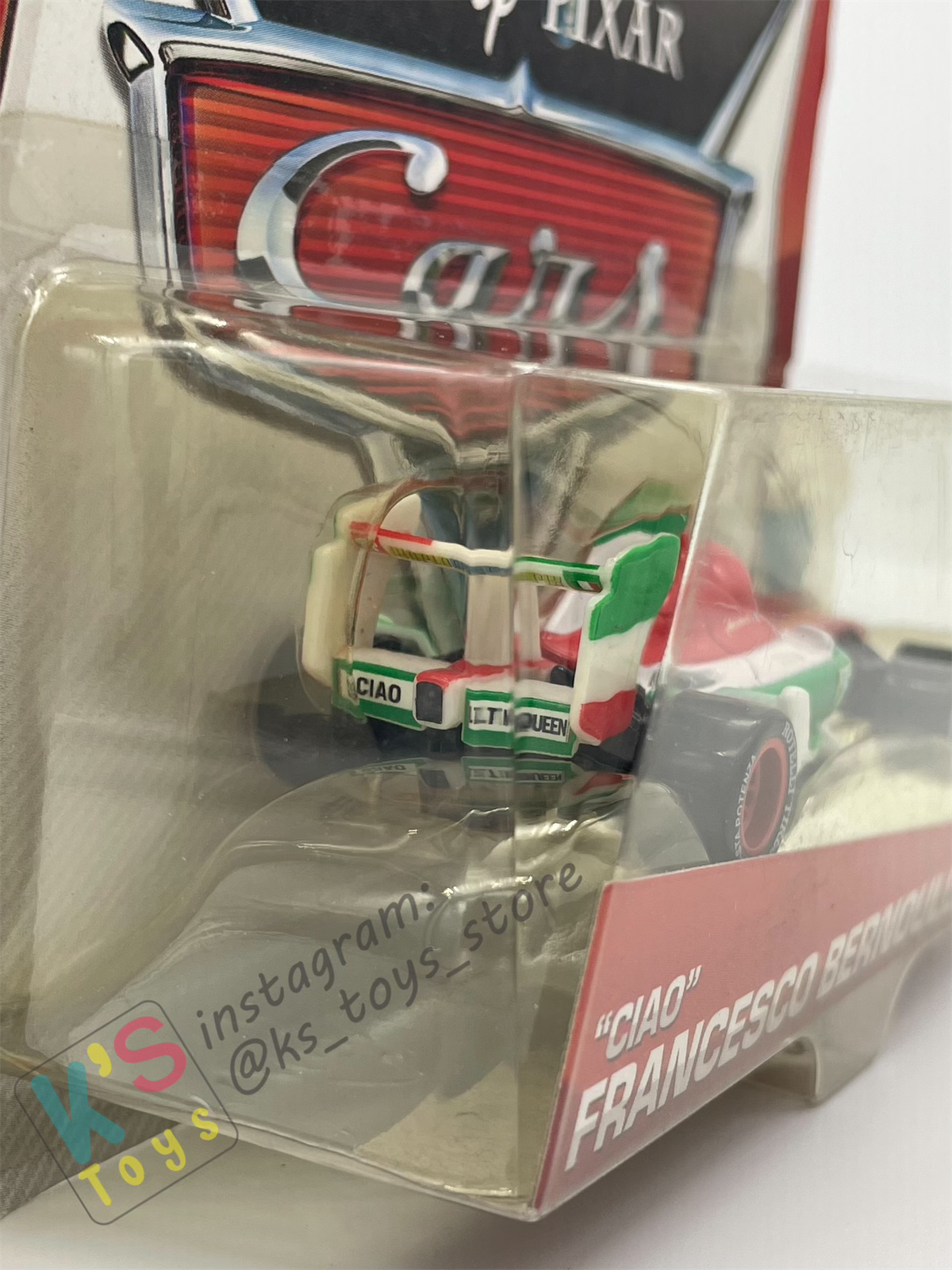 Disney Pixar Cars 1:55 by MATTEL, CIAO FRANCESCO BERNOULLI, SUPER CHASE - BNIP