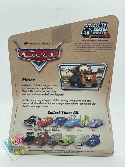 Disney Pixar Cars 1:55 by MATTEL, MATER , FIRST RELEASE EDITION - BNIP
