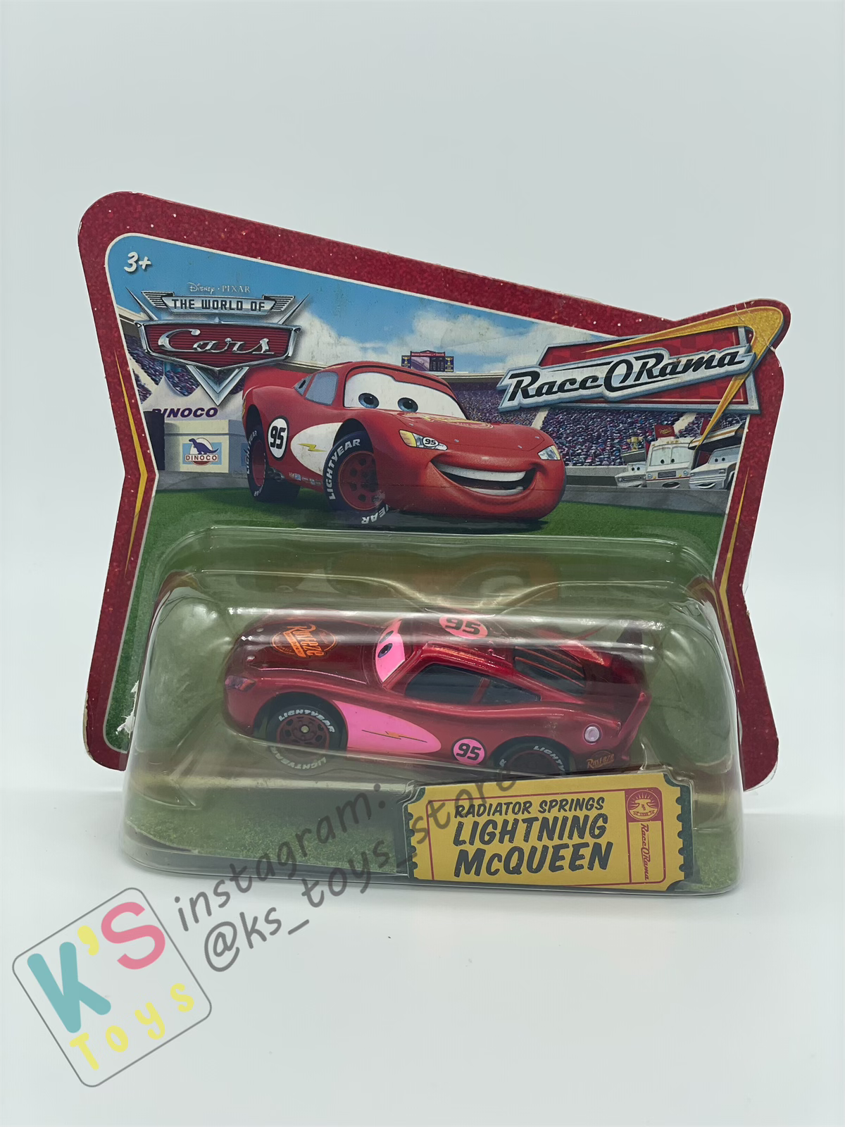 Disney Pixar Cars by Mattel, Radiator Springs Lightning McQueen (Pink Variant) - Race Orama Short Card Series - BNIP