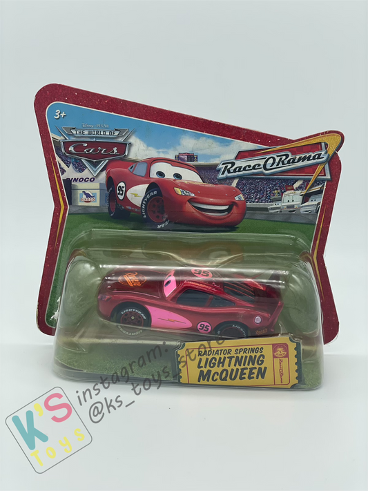 Disney Pixar Cars by Mattel, Radiator Springs Lightning McQueen (Pink Variant) - Race Orama Short Card Series - BNIP