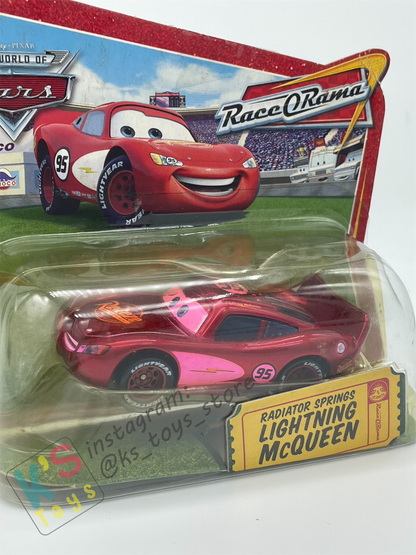 Disney Pixar Cars by Mattel, Radiator Springs Lightning McQueen (Pink Variant) - Race Orama Short Card Series - BNIP