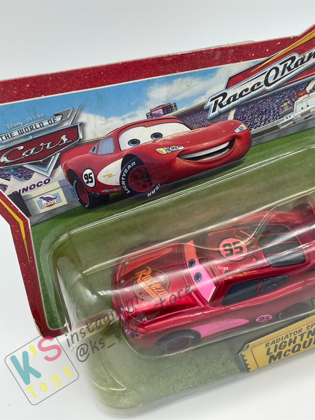 Disney Pixar Cars by Mattel, Radiator Springs Lightning McQueen (Pink Variant) - Race Orama Short Card Series - BNIP