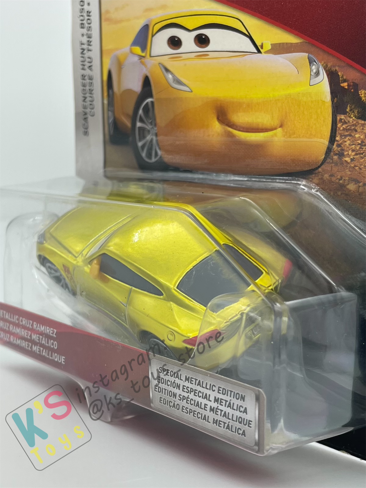 Disney Pixar Cars 1:55 by MATTEL, SCAVENGER HUNT METALLIC CRUZ RAMIREZ, Special Metallic Edition - BNIP