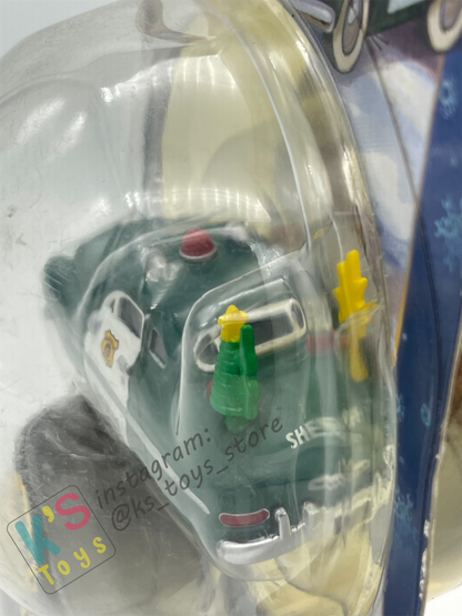 Disney Pixar Cars 1:55 by MATTEL, HOLIDAY SPIRIT GREEN SHERIFF, CHRISTMAS SERIES TOYSRUS EXCLUSIVE- BNIP