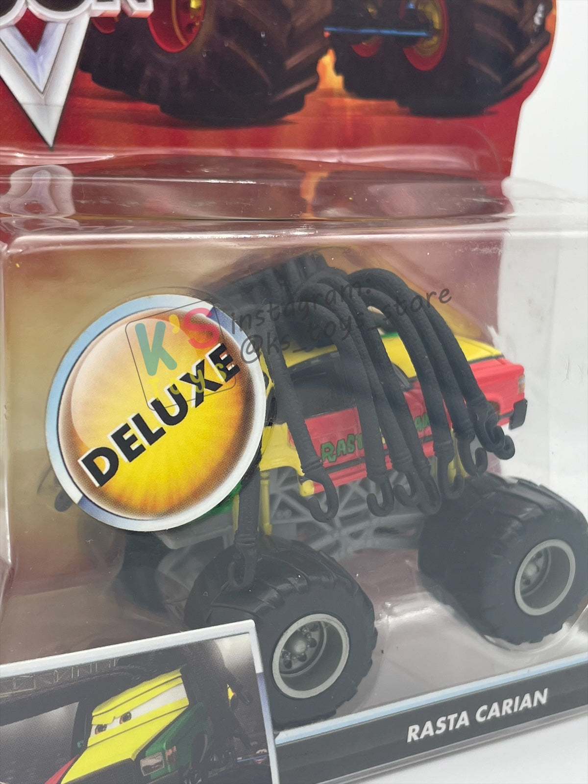 DELUXE DISNEY PIXAR CARS "RASTA CARIAN"- MONSTER TRUCK MATER - Cars Toon - BNIP