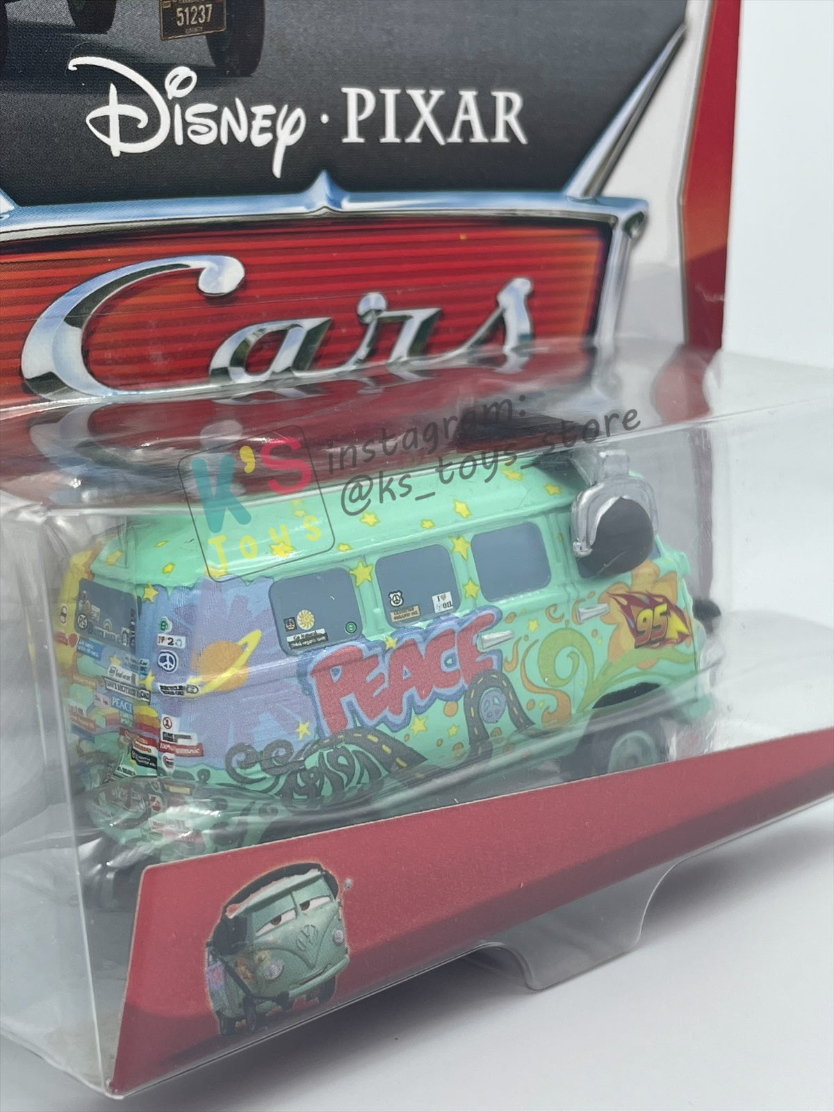 DISNEY PIXAR CARS BY MATTEL, RACE TEAM FILLMORE WITH HEADSET - 95 PIT CREW SERIES - BNIP