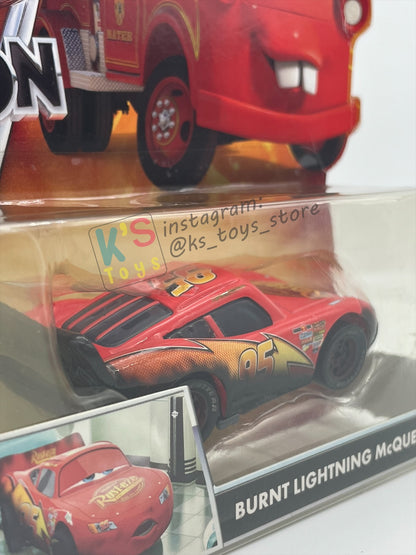 DISNEY PIXAR CARS "BURNT LIGHTNING MCQUEEN" RESCUE SQUAD MATER SERIES - Cars Toon - BNIP