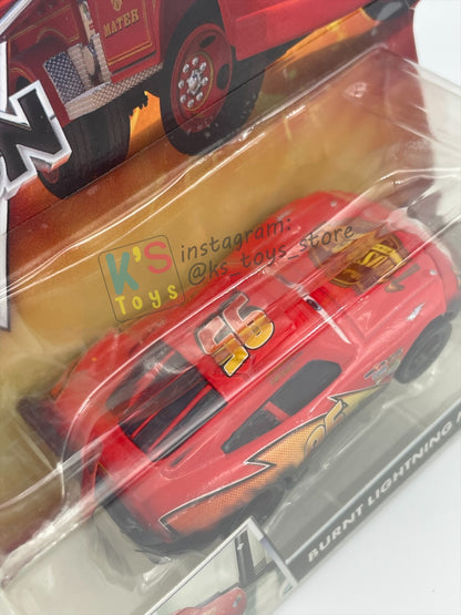 DISNEY PIXAR CARS "BURNT LIGHTNING MCQUEEN" RESCUE SQUAD MATER SERIES - Cars Toon - BNIP
