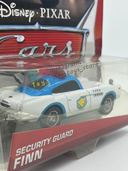 DISNEY PIXAR CARS BY MATTEL, "SECURITY GUARD FINN (VARIANT UNIBODY)" - AIRPORT ADVENTURE SERIES - BNIP