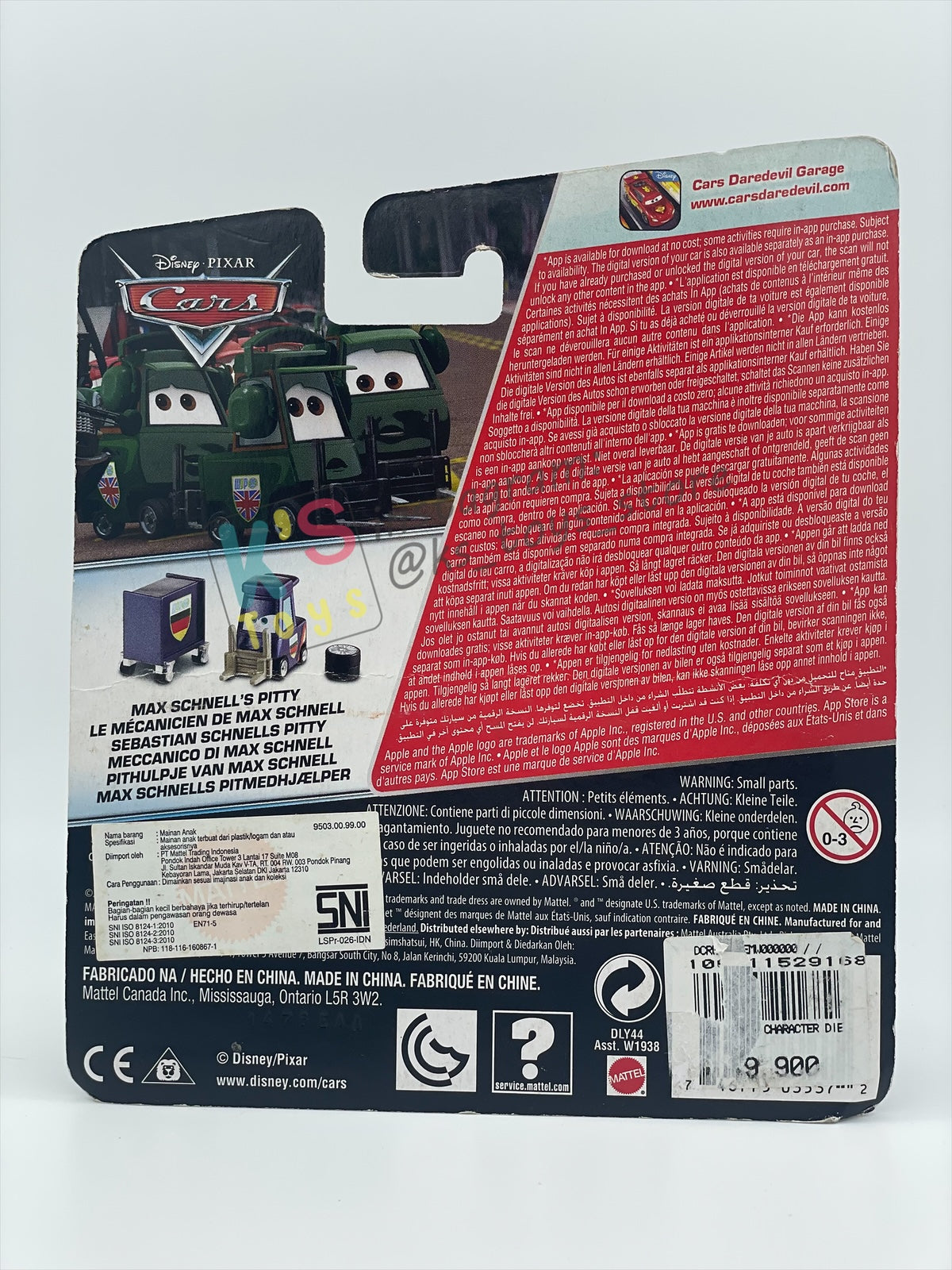 DISNEY PIXAR CARS BY MATTEL 1:55, "MAX SCHNELL'S PITTY" - WGP PIT CREW SERIES - BNIP - READ DESCRIPTION!!!!