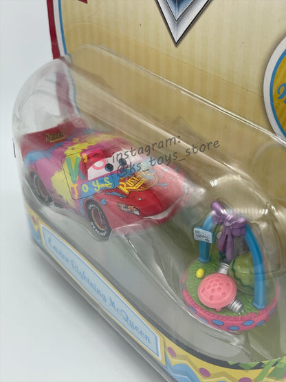 DISNEY PIXAR CARS 1:55 BY MATTEL, "EASTER LIGHTNING MCQUEEN WITH BASKET" EASTER SERIES - BNIP