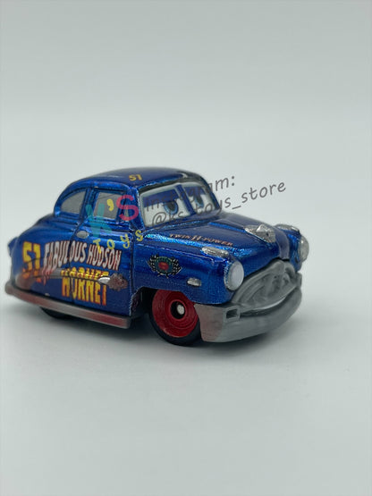 Loose Mini Racers Pixar Disney Cars, Metallic Fabulous Hudson Hornet - Good Condition - READ DESCRIPTION!!!!