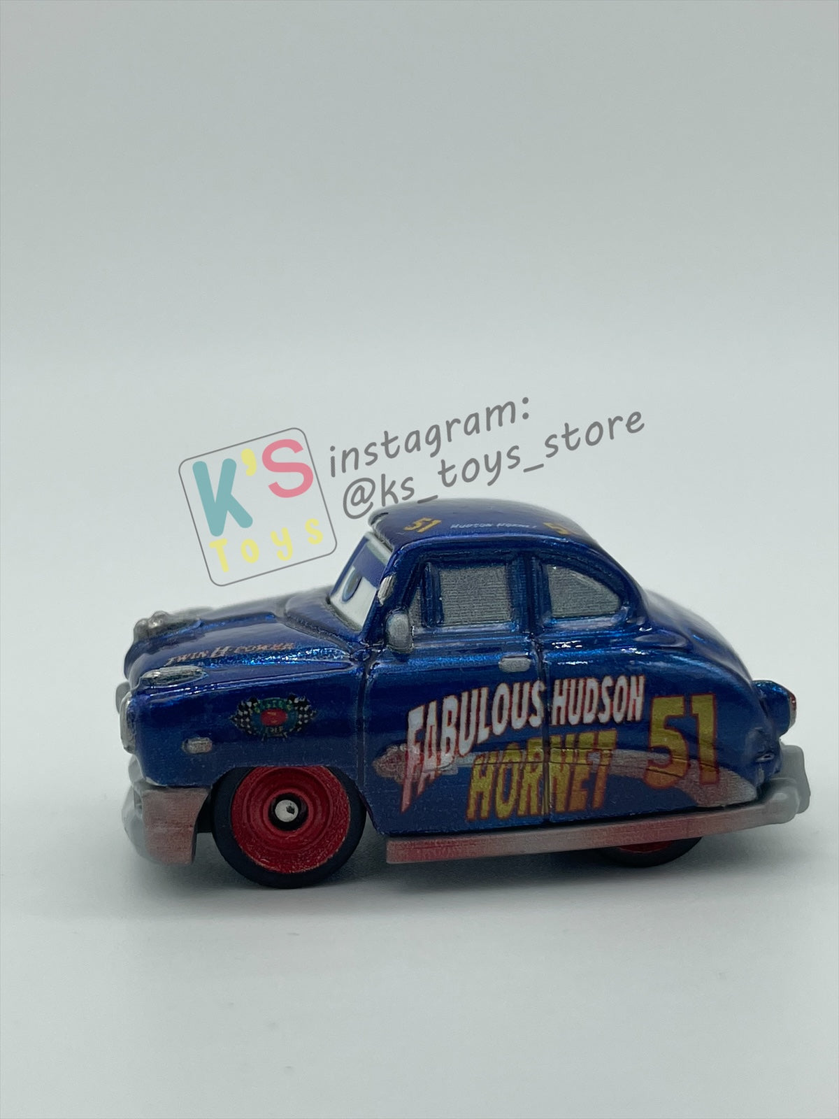 Loose Mini Racers Pixar Disney Cars, Metallic Fabulous Hudson Hornet - Good Condition - READ DESCRIPTION!!!!