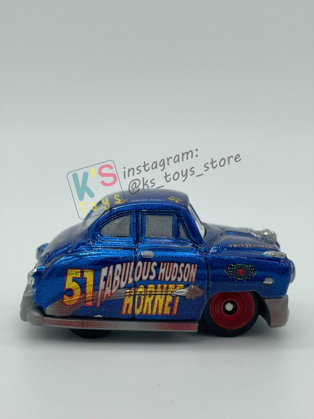 Loose Mini Racers Pixar Disney Cars, Metallic Fabulous Hudson Hornet - Good Condition - READ DESCRIPTION!!!!