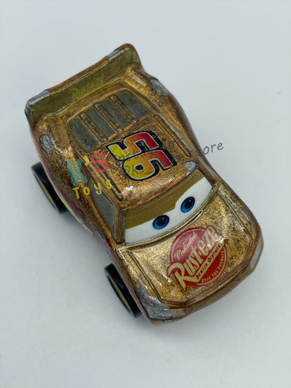 Loose Mini Racers Pixar Disney Cars, GOLDEN LIGHTNING MCQUEEN - Pre-Owned in Played with Condition - READ DESCRIPTION!!!!