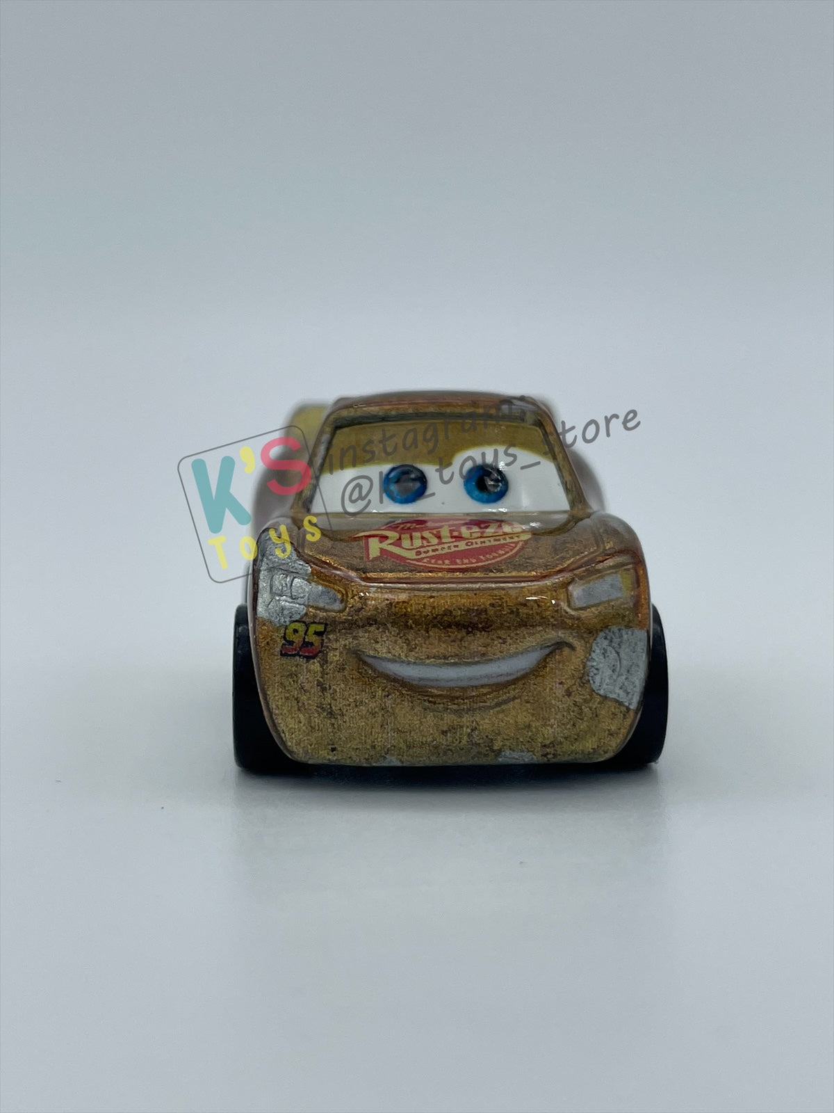Loose Mini Racers Pixar Disney Cars, GOLDEN LIGHTNING MCQUEEN - Pre-Owned in Played with Condition - READ DESCRIPTION!!!!