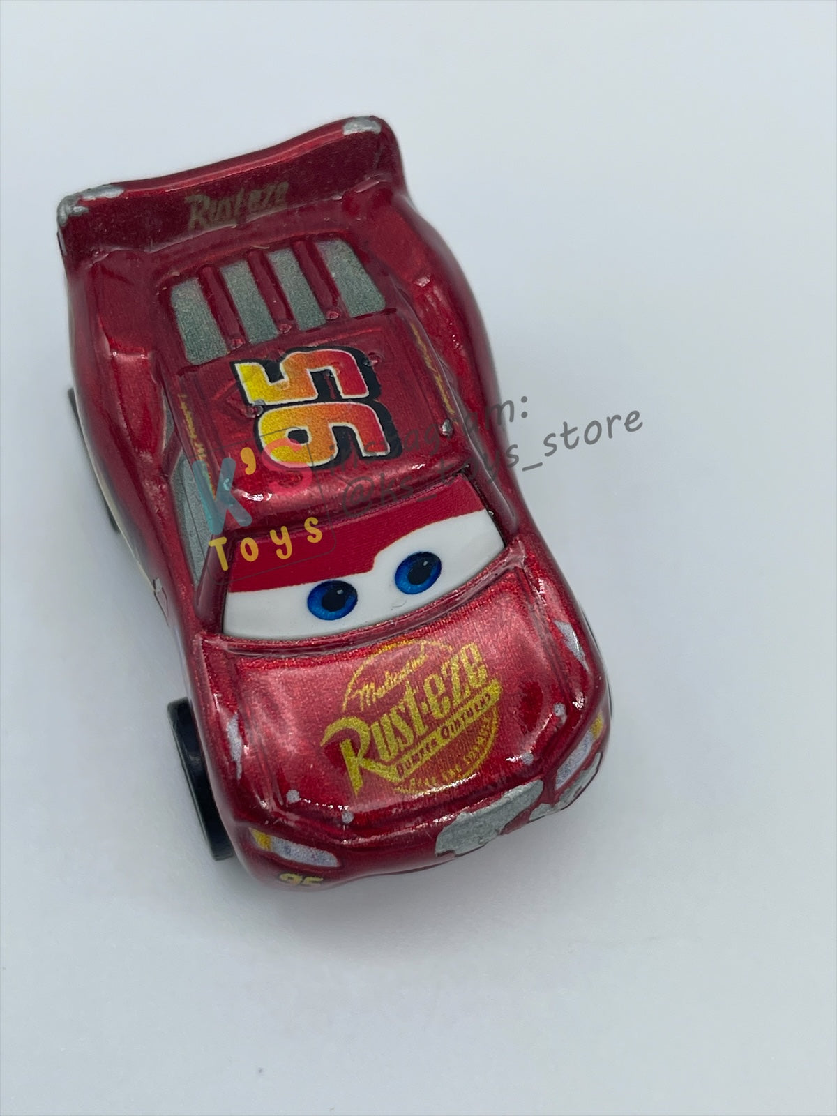 Loose Mini Racers Pixar Disney Cars, METALLIC LIGHTNING MCQUEEN CARS 3 - Pre-Owned in Played with Condition - READ DESCRIPTION!!!!