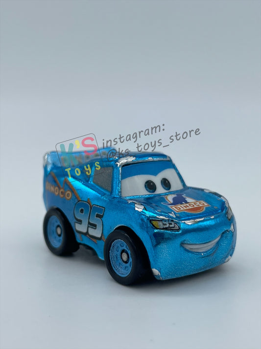 Loose Mini Racers Pixar Disney Cars, METALLIC DINOCO LIGHTNING MCQUEEN - Pre-Owned in Played with Condition - READ DESCRIPTION!!!!