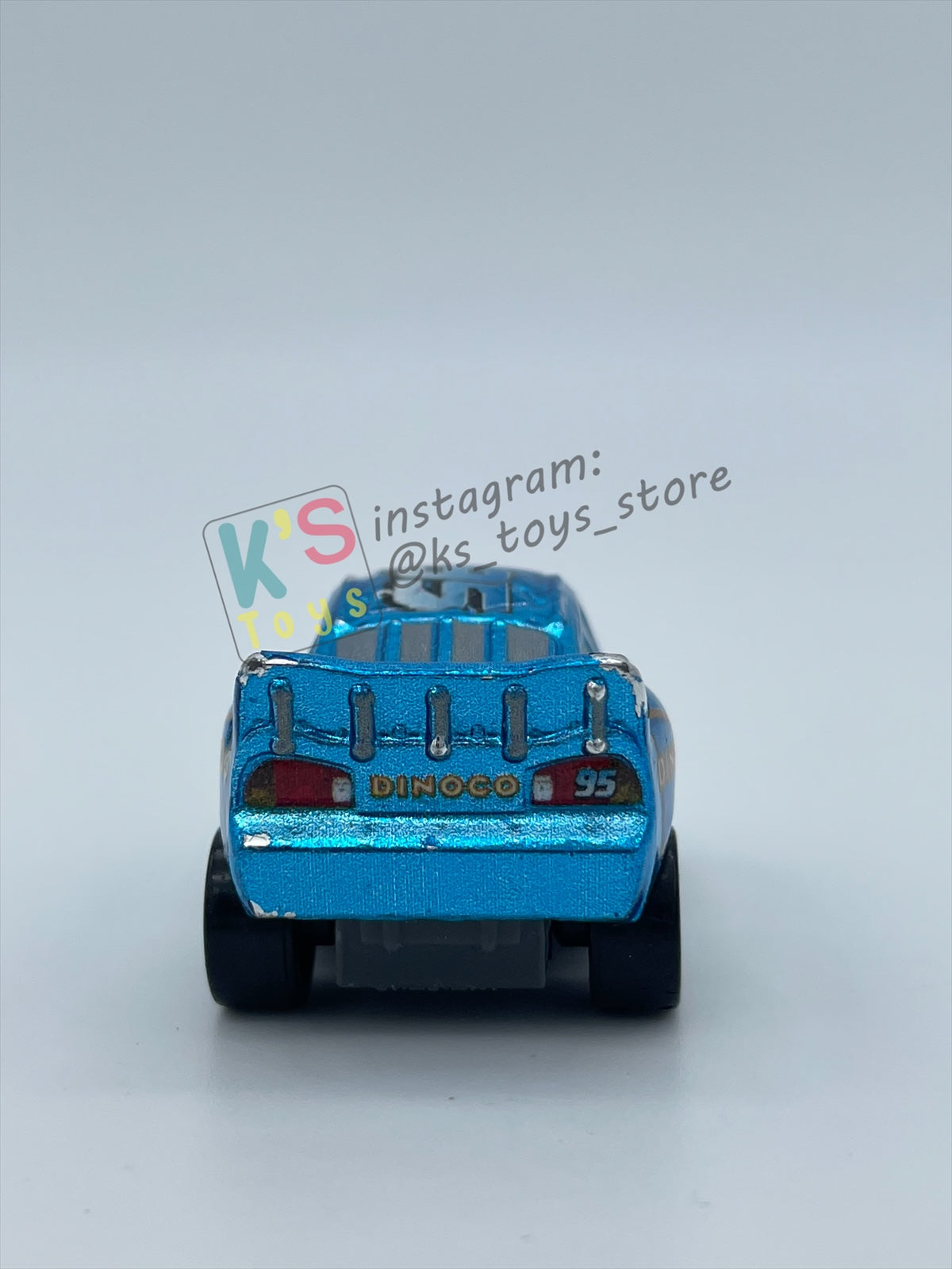 Loose Mini Racers Pixar Disney Cars, METALLIC DINOCO LIGHTNING MCQUEEN - Pre-Owned in Played with Condition - READ DESCRIPTION!!!!