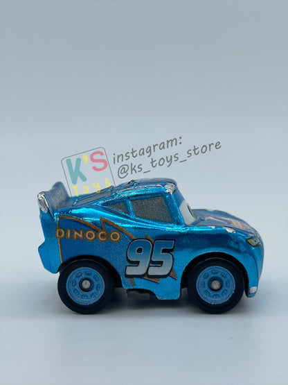 Loose Mini Racers Pixar Disney Cars, METALLIC DINOCO LIGHTNING MCQUEEN - Pre-Owned in Played with Condition - READ DESCRIPTION!!!!