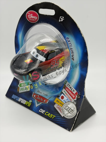 Disney Store Version of Disney Pixar Cars 1:43 - BELGIUM LIGHTNING MCQUEEN - COUNTRY WGP EXCLUSIVE INTERNATIONAL SERIES - BNIP