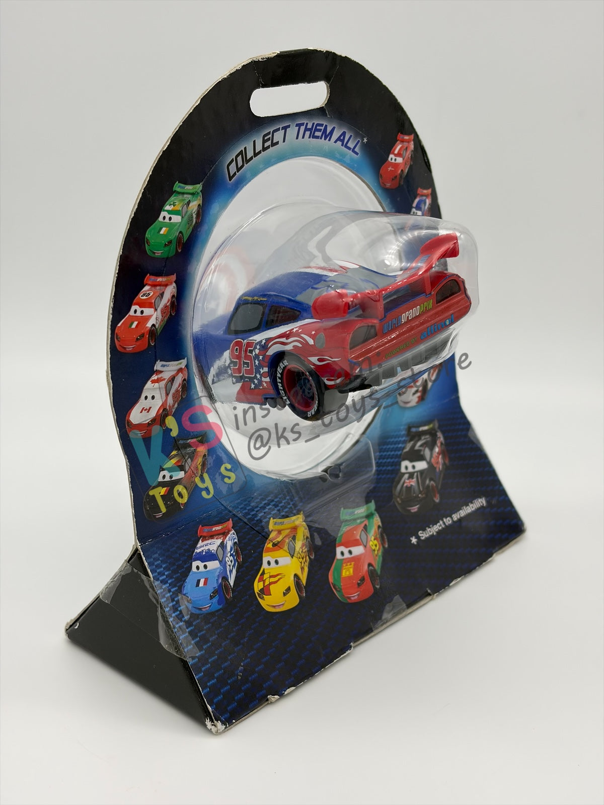Disney Store Version of Disney Pixar Cars 1:43 - USA LIGHTNING MCQUEEN - COUNTRY WGP EXCLUSIVE INTERNATIONAL SERIES - BNIP
