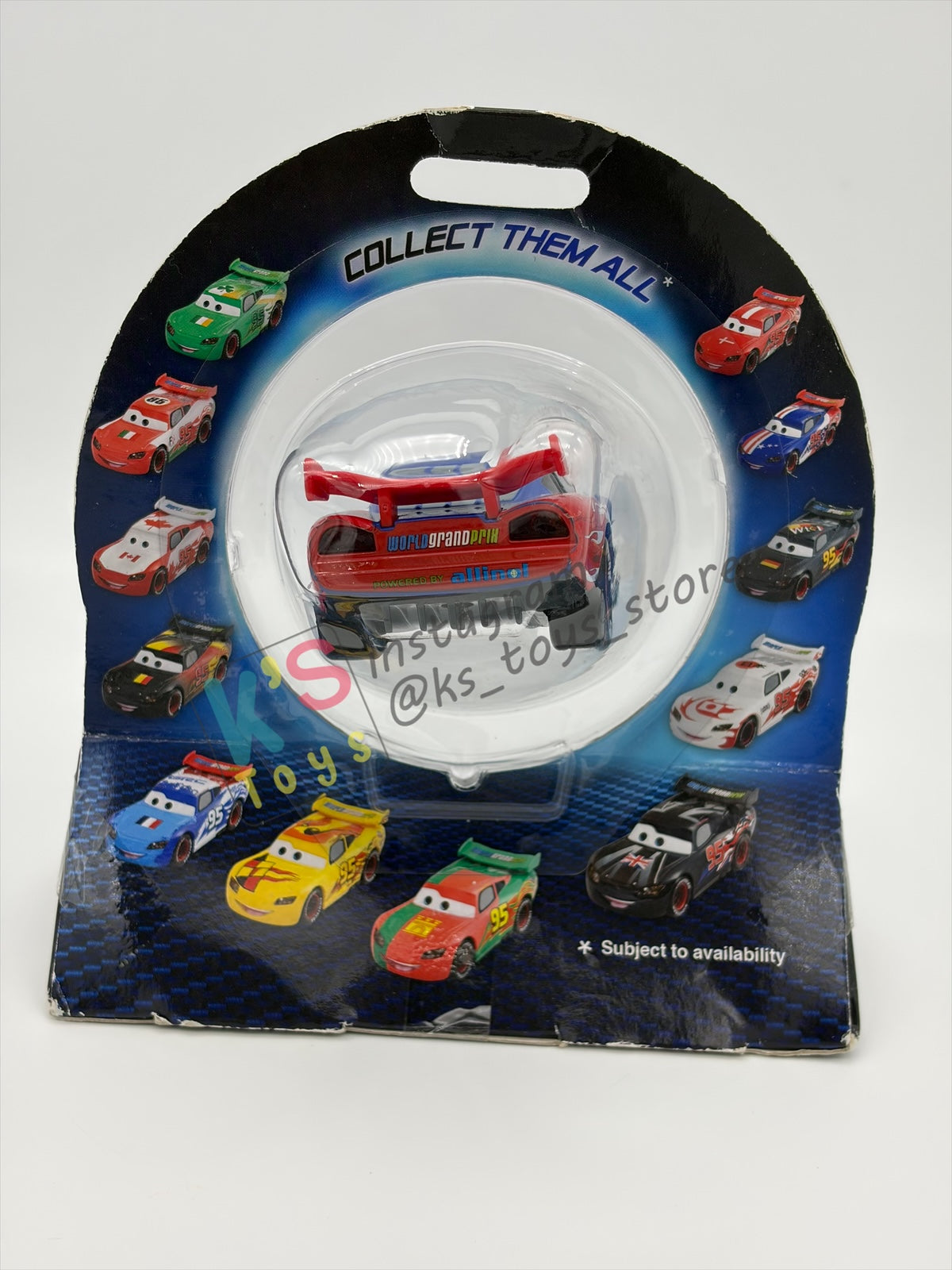 Disney Store Version of Disney Pixar Cars 1:43 - USA LIGHTNING MCQUEEN - COUNTRY WGP EXCLUSIVE INTERNATIONAL SERIES - BNIP