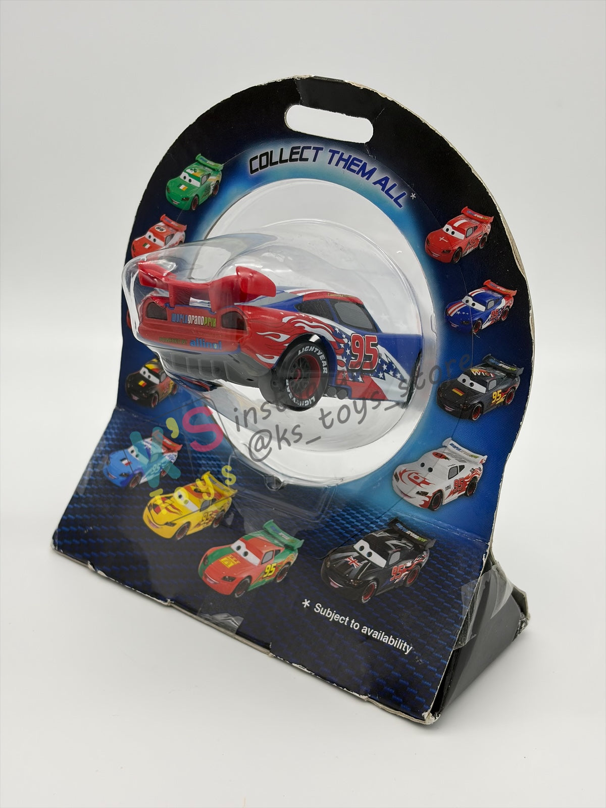 Disney Store Version of Disney Pixar Cars 1:43 - USA LIGHTNING MCQUEEN - COUNTRY WGP EXCLUSIVE INTERNATIONAL SERIES - BNIP