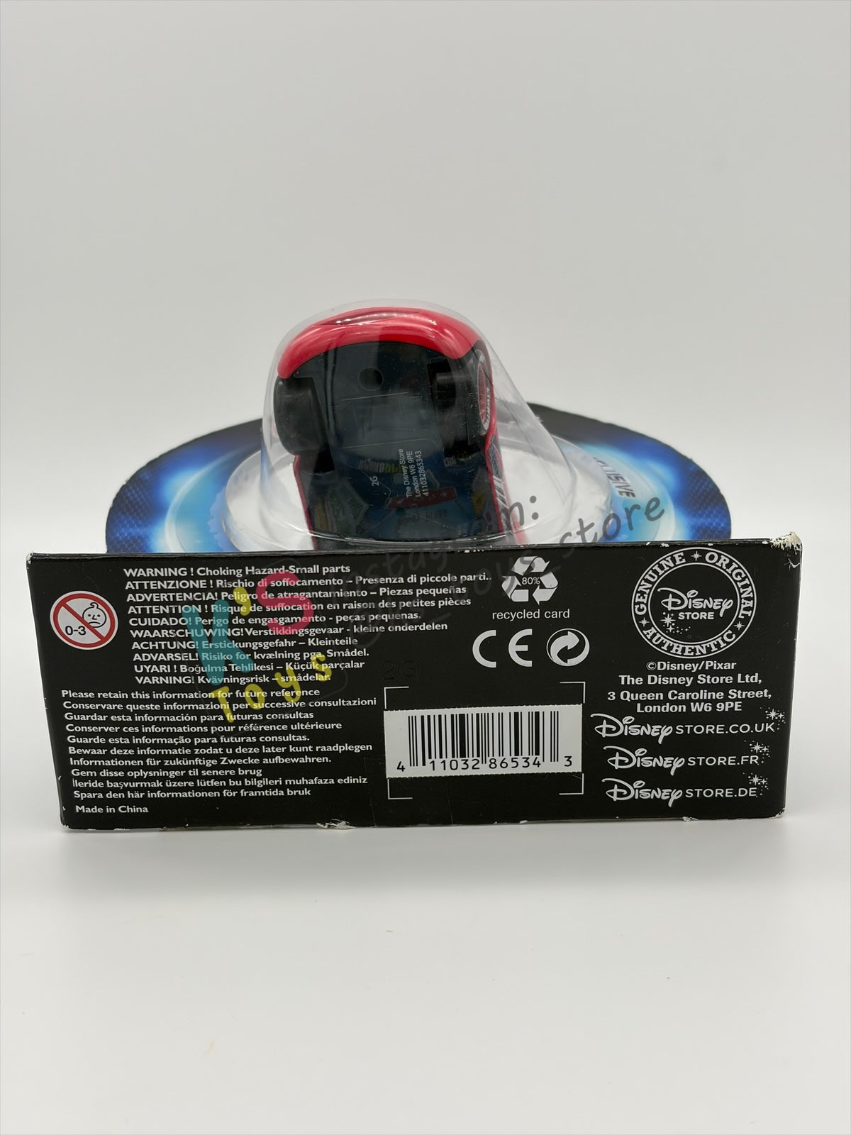 Disney Store Version of Disney Pixar Cars 1:43 - DENMARK LIGHTNING MCQUEEN - COUNTRY WGP EXCLUSIVE INTERNATIONAL SERIES - BNIP